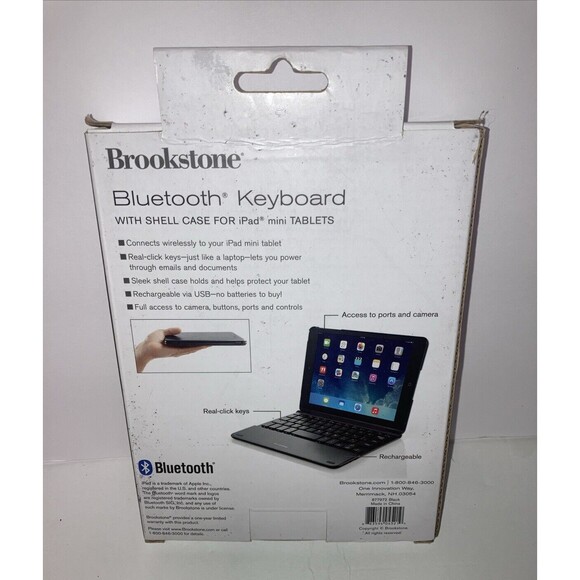 Brookstone Bluetooth Keyboard for iPad Mini and iPad Mini With Retina Display - Picture 2 of 3